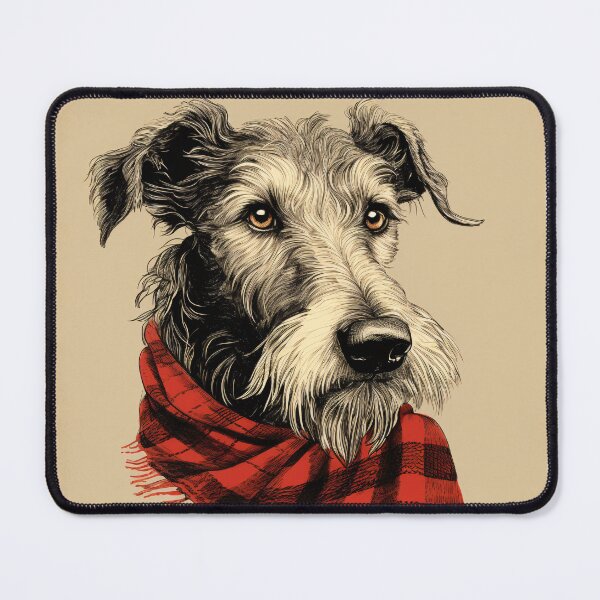 Item preview, Scottish Deerhound Christmas Plaid Watercolor designed and sold by rafaeltto.