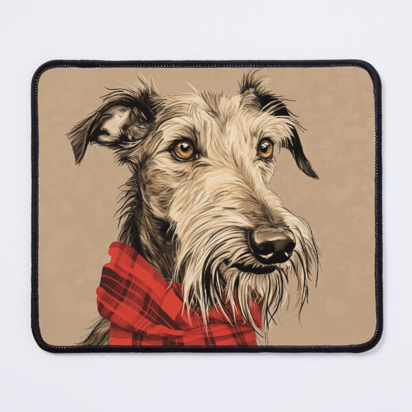 Item preview, Scottish Deerhound Christmas Plaid Watercolor designed and sold by rafaeltto.