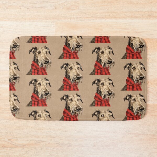 Artikelvorschau, Scottish Deerhound Christmas Plaid Watercolor entworfen und verkauft von rafaeltto.