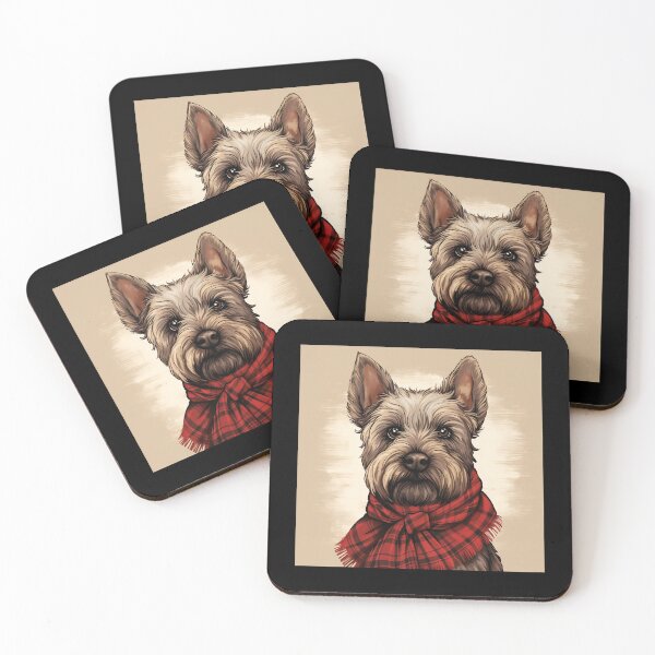 Artikelvorschau, Scottish Terrier Christmas Plaid Watercolor entworfen und verkauft von rafaeltto.