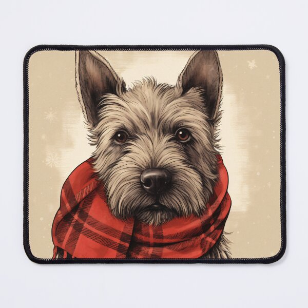 Artikelvorschau, Scottish Terrier Christmas Plaid Watercolor entworfen und verkauft von rafaeltto.