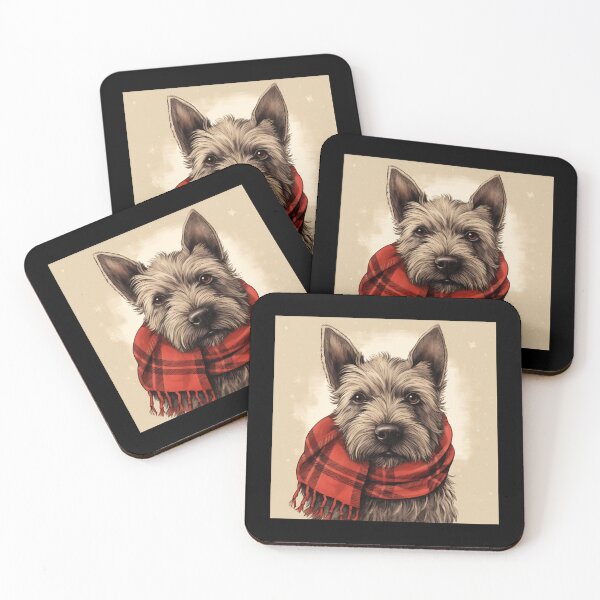 Artikelvorschau, Scottish Terrier Christmas Plaid Watercolor entworfen und verkauft von rafaeltto.