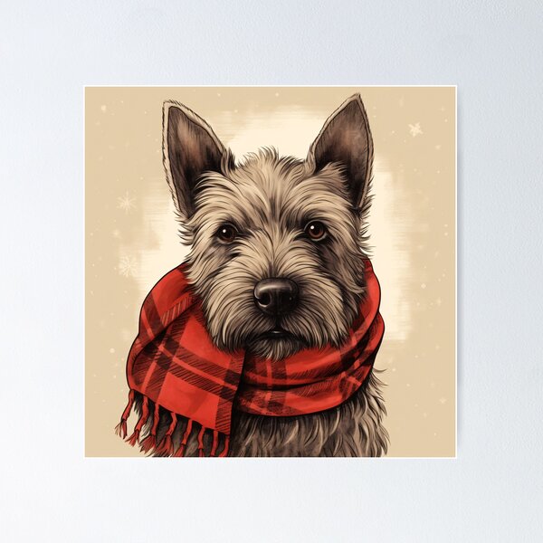 Artikelvorschau, Scottish Terrier Christmas Plaid Watercolor entworfen und verkauft von rafaeltto.