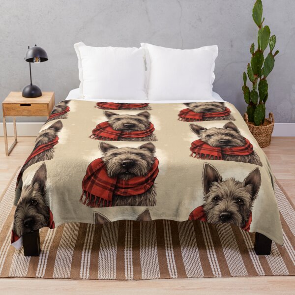 Artikelvorschau, Scottish Terrier Christmas Plaid Watercolor entworfen und verkauft von rafaeltto.