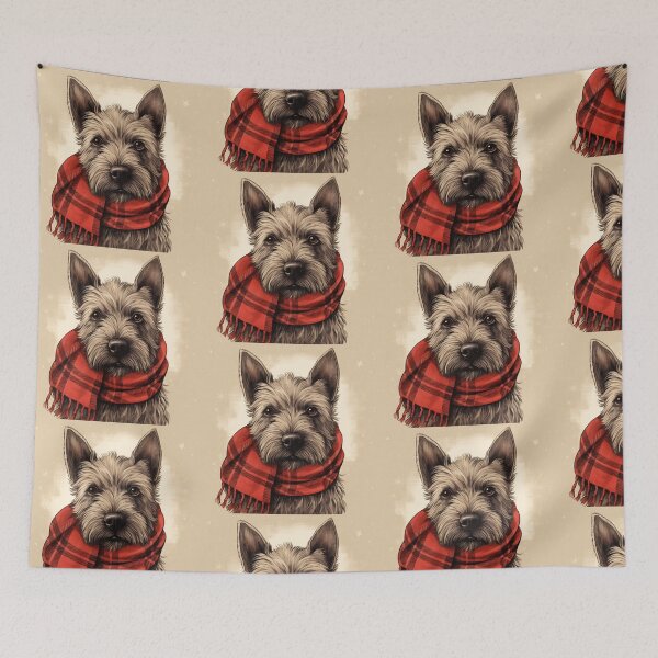 Artikelvorschau, Scottish Terrier Christmas Plaid Watercolor entworfen und verkauft von rafaeltto.