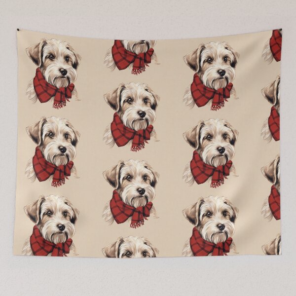 Item preview, Sealyham Terrier Christmas Plaid Watercolor designed and sold by rafaeltto.