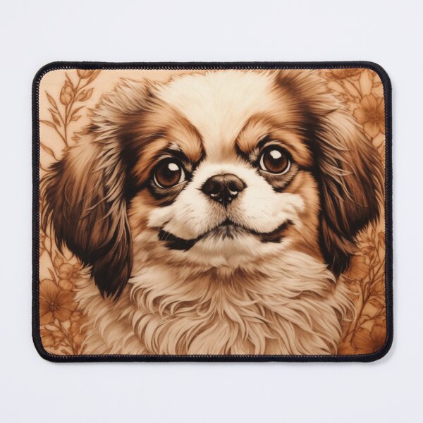 Item preview, Japanese Chin: The Graceful Serenity of Wood (Pyro Pets Art - 111) designed and sold by pyropetsart.