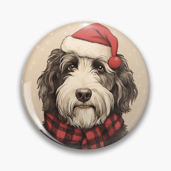 Item preview, Sheepadoodle Christmas Plaid Watercolor designed and sold by rafaeltto.