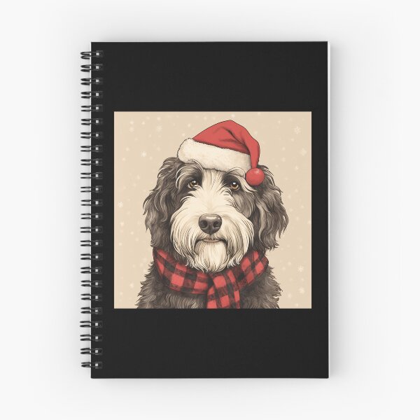 Item preview, Sheepadoodle Christmas Plaid Watercolor designed and sold by rafaeltto.