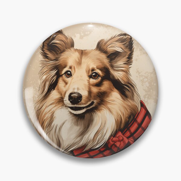 Item preview, Shetland Sheepdog Sheltie Christmas Plaid Watercolor designed and sold by rafaeltto.