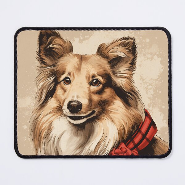 Item preview, Shetland Sheepdog Sheltie Christmas Plaid Watercolor designed and sold by rafaeltto.