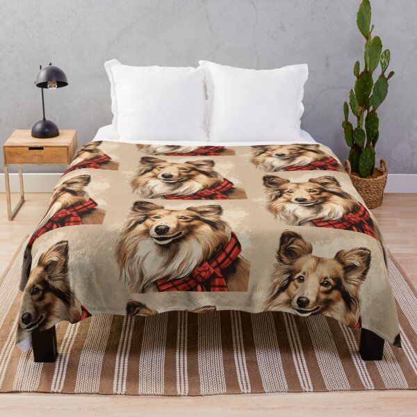 Item preview, Shetland Sheepdog Sheltie Christmas Plaid Watercolor designed and sold by rafaeltto.