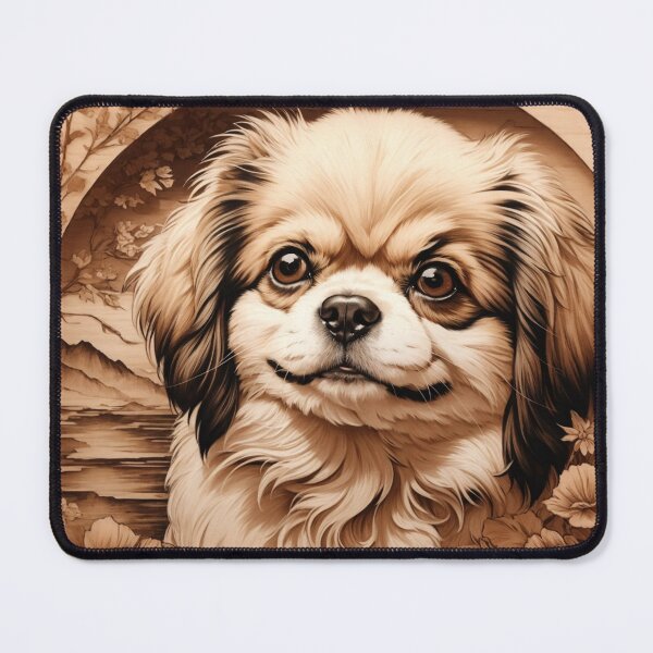 Item preview, Japanese Chin: The Graceful Serenity of Wood (Pyro Pets Art - 113) designed and sold by pyropetsart.