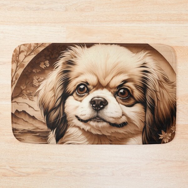 Item preview, Japanese Chin: The Graceful Serenity of Wood (Pyro Pets Art - 113) designed and sold by pyropetsart.