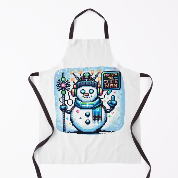 Item preview, Frosty the Code-man - Cyberpunk Snowman Pixel Art Design designed and sold by PixelPunkster.