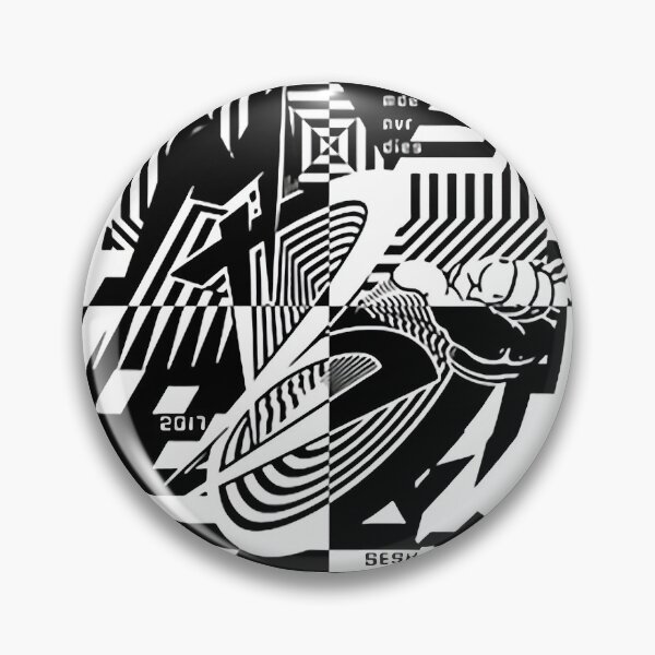 Item preview, MDE never dies Button-Style STICKER designed and sold by JesusOfRa-e.