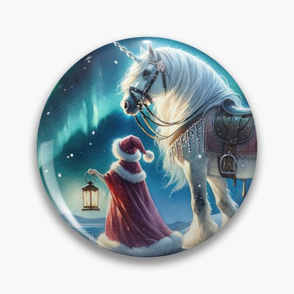Item preview, Unicorn's Aurora: Christmas Magic Awaited - Mesmerising Festive Print by LadyfyreGraphics designed and sold by Ladyfyre.