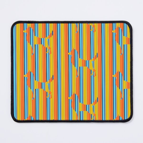 Item preview, Ribbon Candy Skipper Orange Yellow Blue Vertical Stripes Half Drop 5748 designed and sold by Art in My Loft.