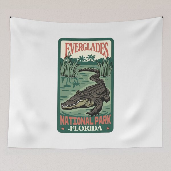 Item preview, A Vintage Travel Art of the Everglades National Park - Florida - US  designed and sold by GoodOldVintage.