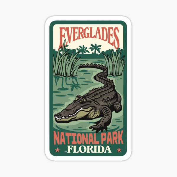 Vista previa del artículo con la obra «Un arte de viaje vintage del Parque Nacional Everglades - Florida - EE. UU.», diseñado y vendido por GoodOldVintage.