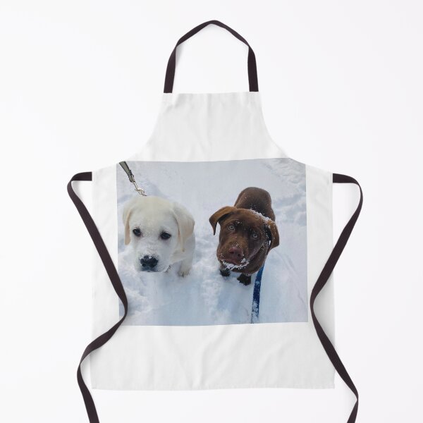 Item preview, Chocolate and Cream Lab Puppies In the Snow designed and sold by emscaroline.