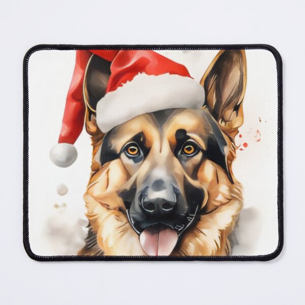 Item preview, Christmas German Shepherd holiday print designed and sold by dcrc.