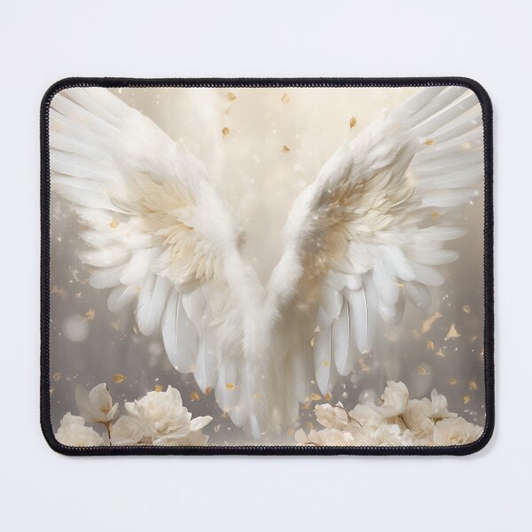 Item preview, Stunning angel wings with white roses designed and sold by dcrc.
