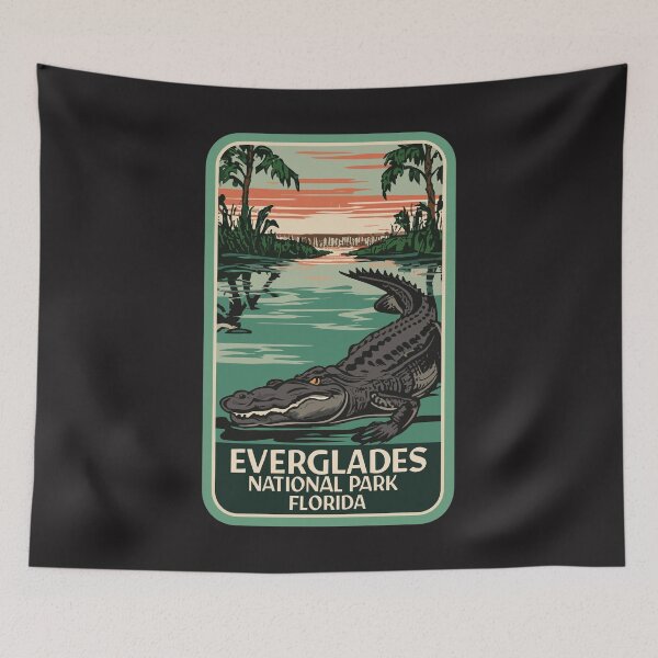 Item preview, A Vintage Travel Art of the Everglades National Park - Florida - US  designed and sold by GoodOldVintage.