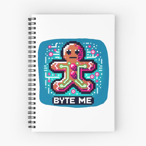 Item preview, Byte Me - Cyberpunk Gingerbread Man with Neon Circuits designed and sold by PixelPunkster.