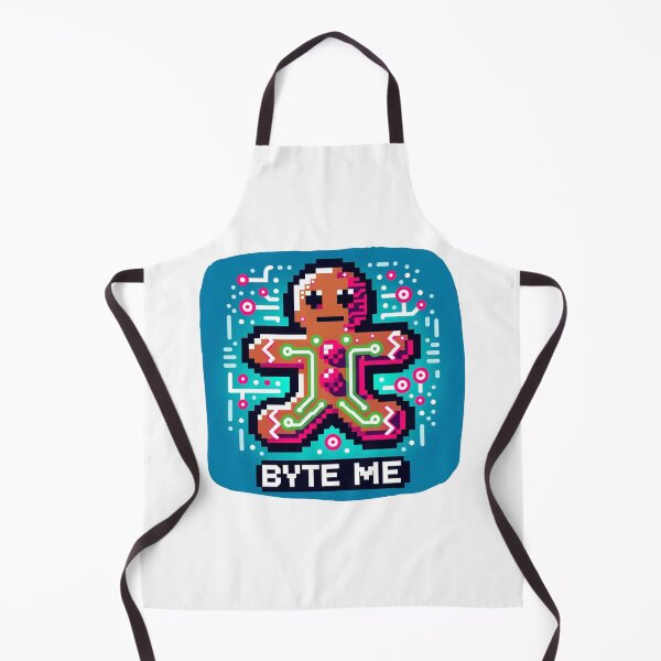 Item preview, Byte Me - Cyberpunk Gingerbread Man with Neon Circuits designed and sold by PixelPunkster.