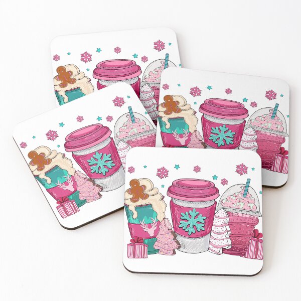 Item preview, pink Christmas Latte Cup, Coffee with Cupcake: A Festive Delight for Your Senses, designed and sold by metacollection.