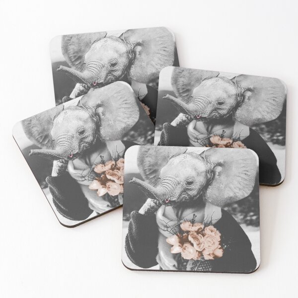 Item preview, Eli Elephant Receives a Bouquet of Flowers designed and sold by LDezign.