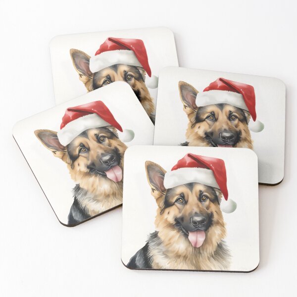 Item preview, christmas german shepherd holiday print designed and sold by dcrc.