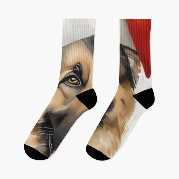 Item preview, christmas german shepherd holiday print designed and sold by dcrc.
