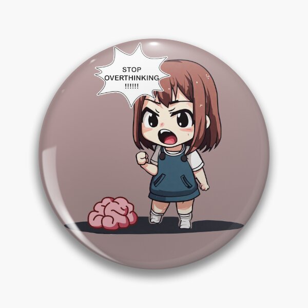 Item preview, chibi anime girl hates overthinking! designed and sold by Recota.