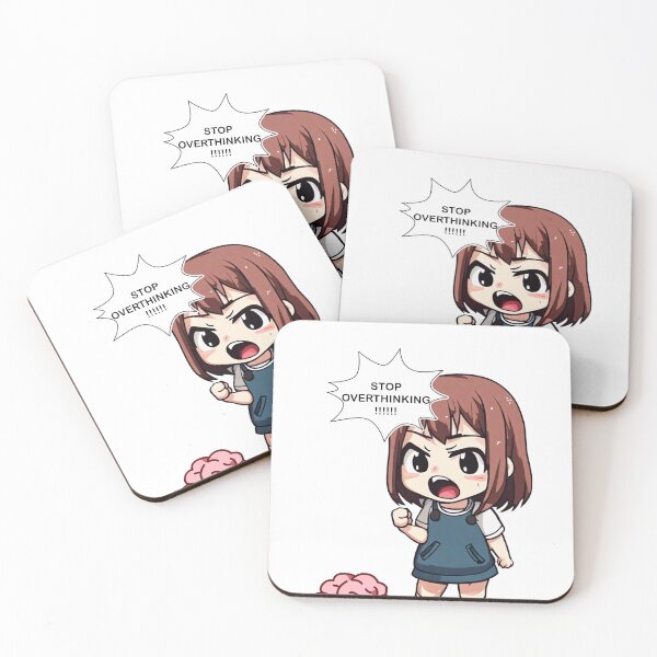Item preview, chibi anime girl hates overthinking! designed and sold by Recota.