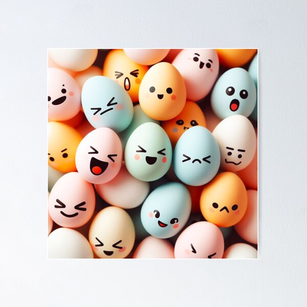 Item preview, Eggs with facial expressions. designed and sold by growing-mom.