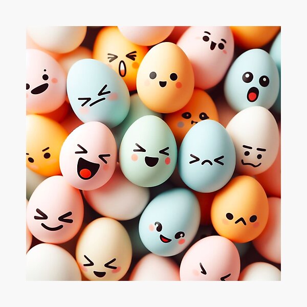 Item preview, Eggs with facial expressions. designed and sold by growing-mom.