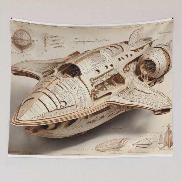 Item preview, If a Spaceship was invented by Leonardo DaVinci designed and sold by OnlyClassicArt.