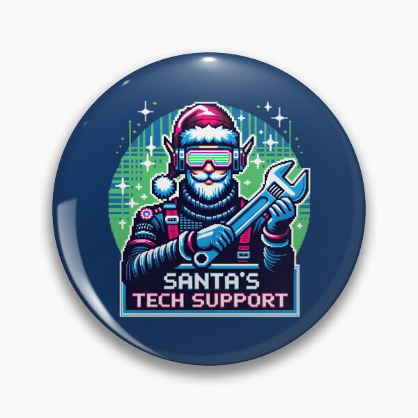 Item preview, Santa's Tech Support - Cyberpunk Santa with Neon Goggles designed and sold by PixelPunkster.