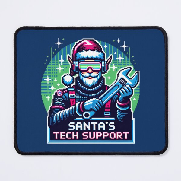 Item preview, Santa's Tech Support - Cyberpunk Santa with Neon Goggles designed and sold by PixelPunkster.