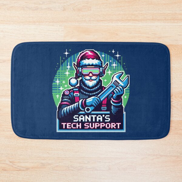 Item preview, Santa's Tech Support - Cyberpunk Santa with Neon Goggles designed and sold by PixelPunkster.