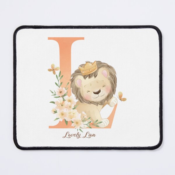 Item preview, Lovely lion character with crown, cute lion, lion with crown and flower designed and sold by GreyStanzione1.