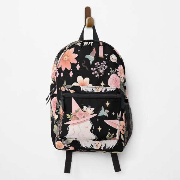 Item preview, Cute Witch Dark Floral Pink Pattern designed and sold by bennievee.