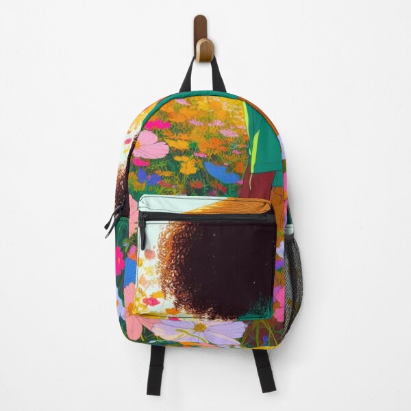 Item preview, A girl standing in a flower field. designed and sold by growing-mom.