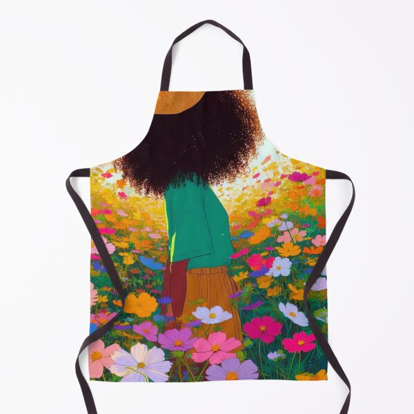Item preview, A girl standing in a flower field. designed and sold by growing-mom.