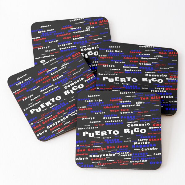 Item preview, Puerto Rico cities and towns word cloud designed and sold by Verle-art.