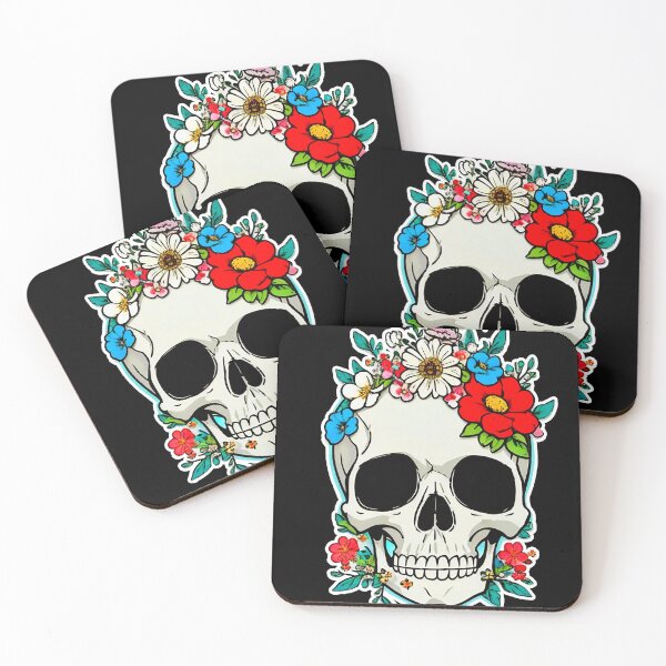 Item preview, skull flower cute designed and sold by Sympetrum.