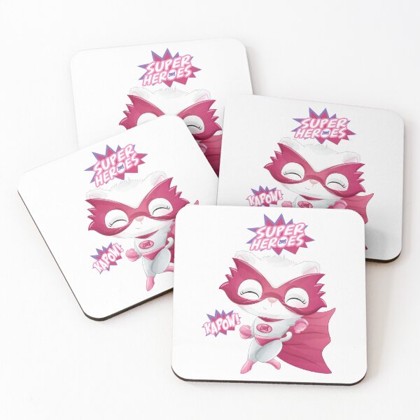 Item preview, cute superhero cat kapow, superhero cat kapow, superhero cat in pink-themed designed and sold by GreyStanzione1.
