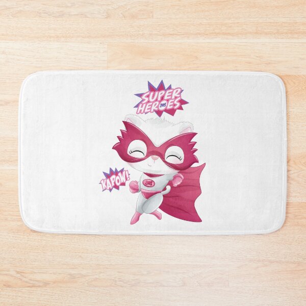 Item preview, cute superhero cat kapow, superhero cat kapow, superhero cat in pink-themed designed and sold by GreyStanzione1.